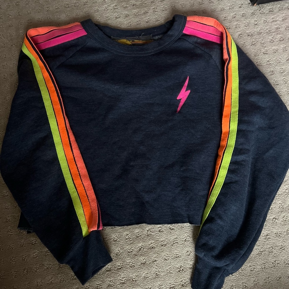 Aviator nation crop sweatshirt